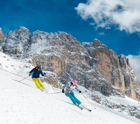 Winterurlaub Skifahren Dolomiten Südtirol